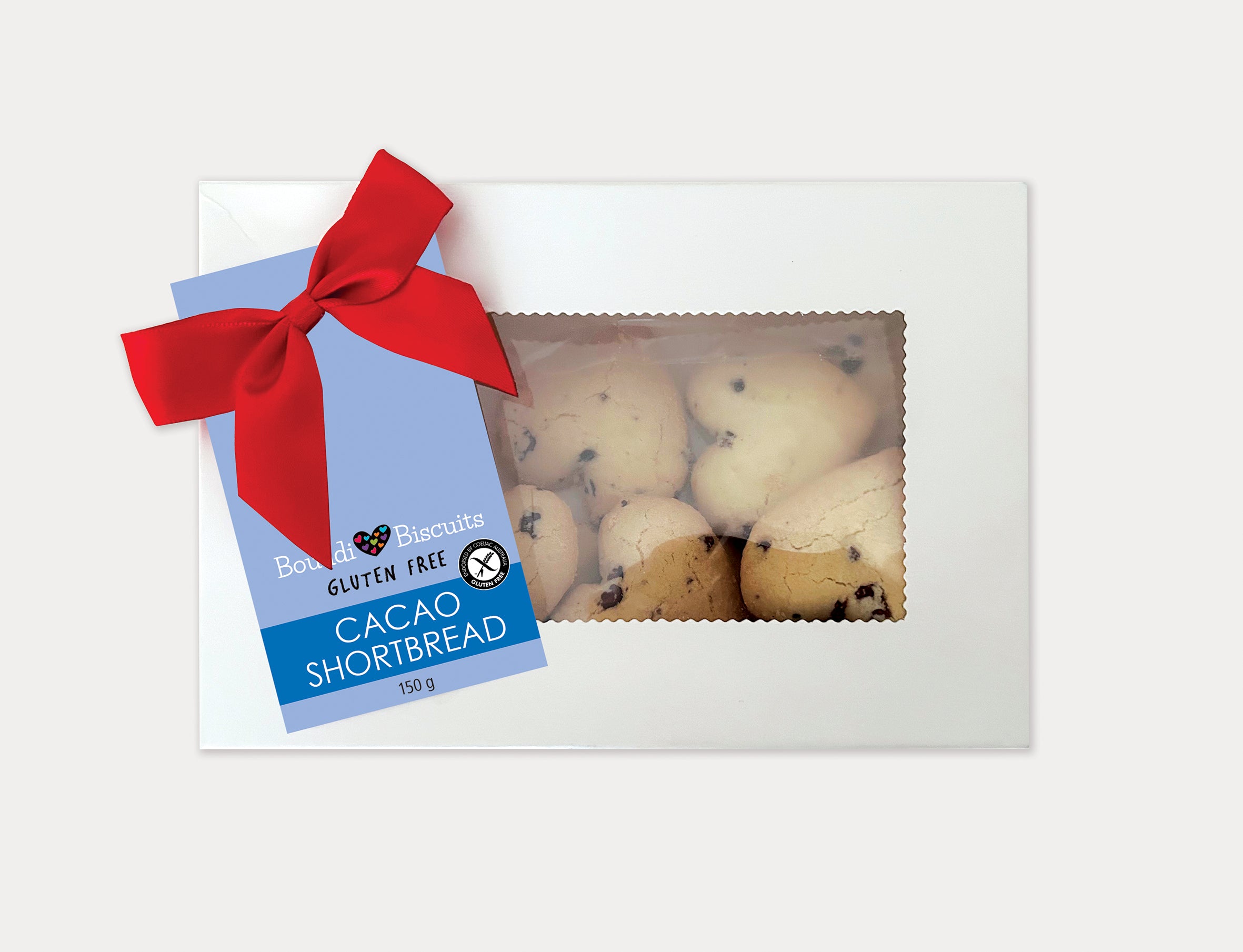 Heart Cacao Chip Shortbread Gluten Free Biscuits (Gift Pack)