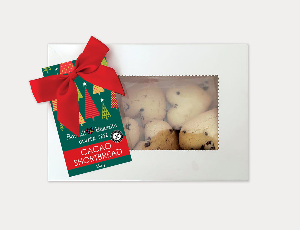 Heart Cacao Chip Shortbread Gluten Free Biscuits (Christmas Pack)